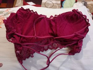 Maroon Bralette  Removable Padded Bra For Women