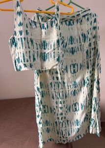 Stylish Teal Tie-Dye co-ord set
