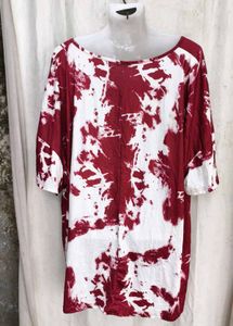 Stylish Tie-Dye V-Neck Top