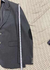 Men’s Premium Grey Checkered Blazer