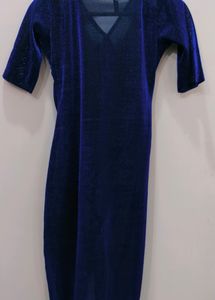 Blue Velvet Dress