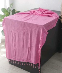 Pink Scarf with Tassels