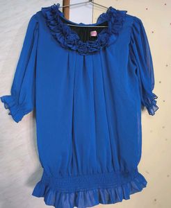 Beautiful Blue Ruffled Top 🔷