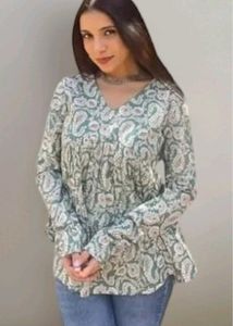 Elegant Green Paisley Print Kurta