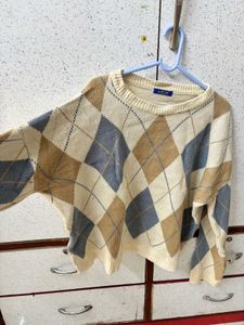 Argyle Knit Sweater