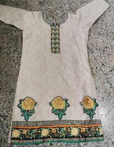Embroidered Kurta with Floral Design