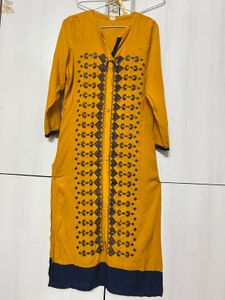 yellow office Kurti