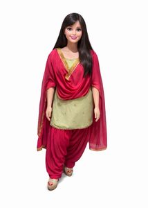 a very pretty patiala suit