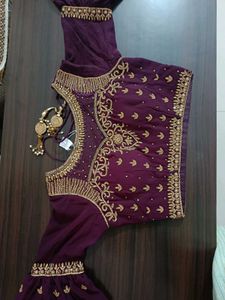 Wine colour tranding lehenga