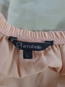 Annabelle By Pantaloons Off Shoulder Peach Top