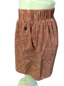 Women's Red Floral Print A-Line Skirt 30 to 34