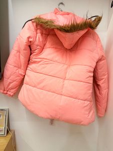 Shein Pink Puffer Jacket with Hood