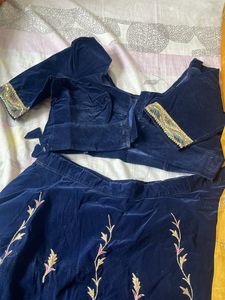 Velvet Zari Work Lehenga