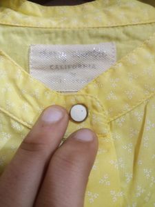 Lemon Flower Print Top