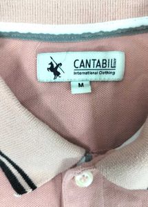Men's Peach Polo T-Shirt