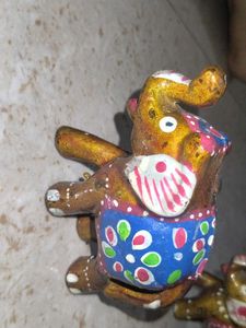 Set of 3 Hand-Painted Elephant Figurines