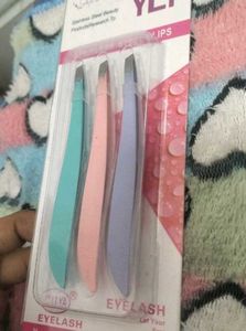 YLY Stainless Steel Eyebrow Tweezers Set