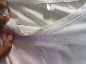 Pastel Ombre Mesh Sleeve Top