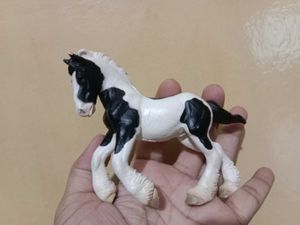 Black and White Toy Horse Figurine