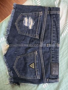 Distressed Denim Shorts