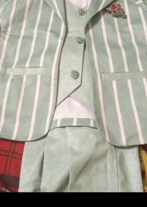 Boys Striped Party Suit Blezer Combo