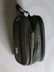 Olive Green Multi-Compartment Pouch Bag