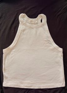 Classic White Ribbed Tank Top
