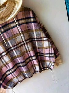 unisex Plaid Hoodie Sweatshirt