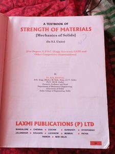 Strength Of Materials Text Book