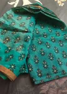 sea green beautiful flower design saree