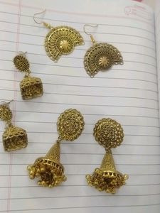Oxidised Golden Earrings