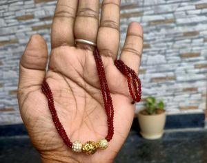 Elegant Red Beaded Necklace