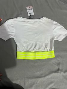 Jennyfer White Crop Top - Size S