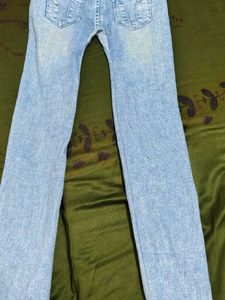 Sparkling Embellished Light Wash Jeans