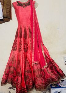 Pink Anarkali Suit with Dupatta