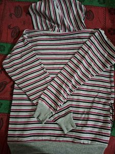 Striped Zip-Up Hoodie