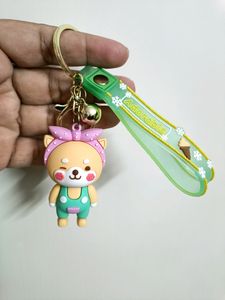 Hello Kitty Branded Green Color Keychain
