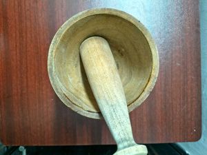 Wooden Mortar &amp; Pestle (Khalbatta)