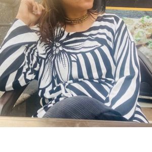 Striped Floral Top