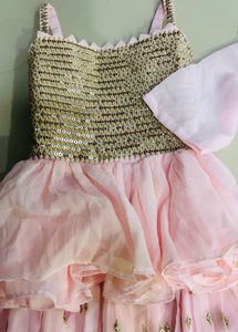 Pink Sequined Lehenga Set with Jacket