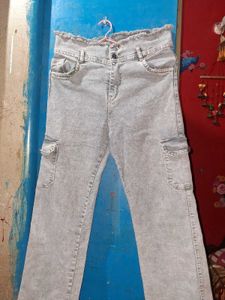 Light Wash Cargo Jeans