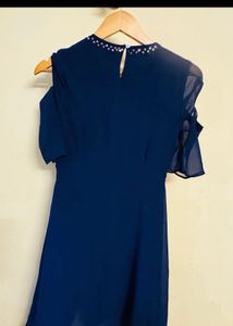combo offer Navy Blue Embellished Gown