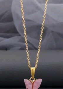 Butterfly Pendant Necklace Set
