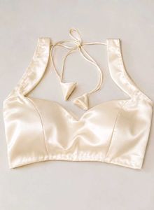 Satin Halter Neck Blouse