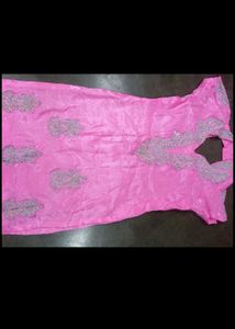 Beautiful Pink Kurta Set with Embellishments