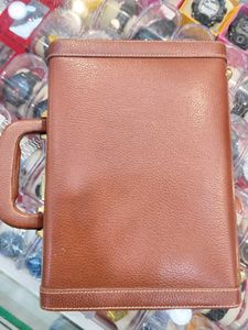 Classic Brown Leather Briefcase