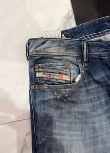 Diesel Men's Blue Denim Vintage Bootcut Jeans