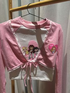 Limited Edition Bratz Pink Lace Crop Set XS