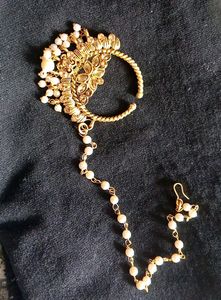 Traditional Royal Nose Ring With Chain.....