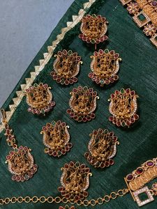 South Indian bridal set copper polish (Geru shade)